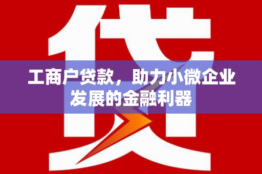 信阳工商户贷款，助力小微企业发展的金融利器