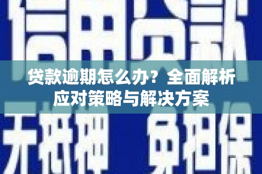 民权贷款逾期怎么办？全面解析应对策略与解决方案