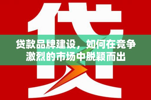 山海关贷款品牌建设，如何在竞争激烈的市场中脱颖而出