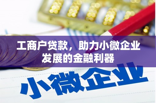 芗城工商户贷款，助力小微企业发展的金融利器