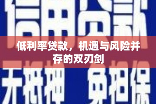 坪林低利率贷款，机遇与风险并存的双刃剑